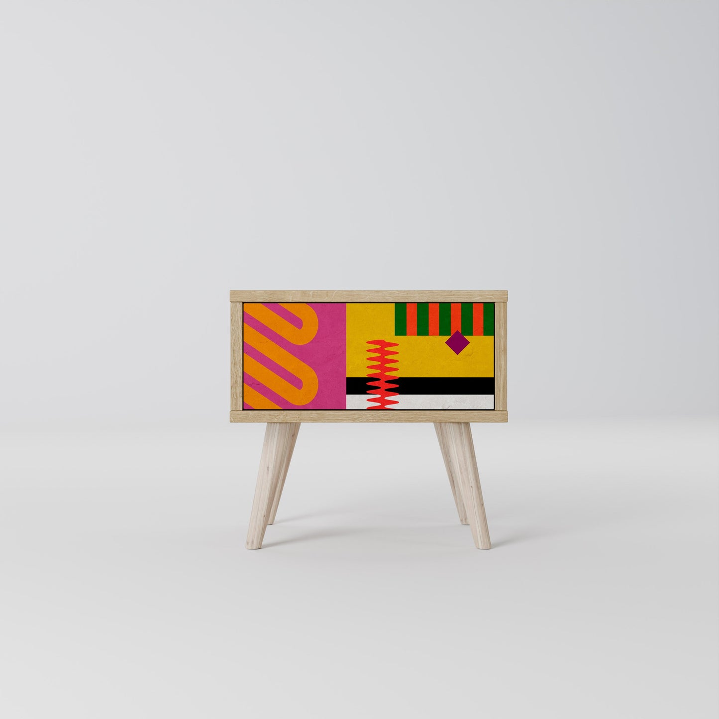 Comodino VIVID ART in effetto rovere
