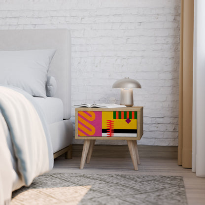 Comodino VIVID ART in effetto rovere