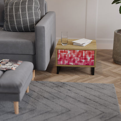 Comodino KALEIDOSCOPIC CUBISM in effetto rovere