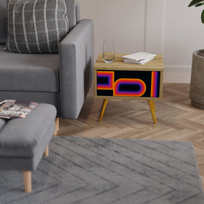 Comodino BLINDED BY THE LIGHTS in effetto rovere