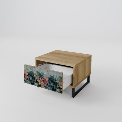 HEAVENLY BLOOM Nightstand in Oak Effect