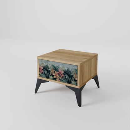 HEAVENLY BLOOM Nightstand in Oak Effect