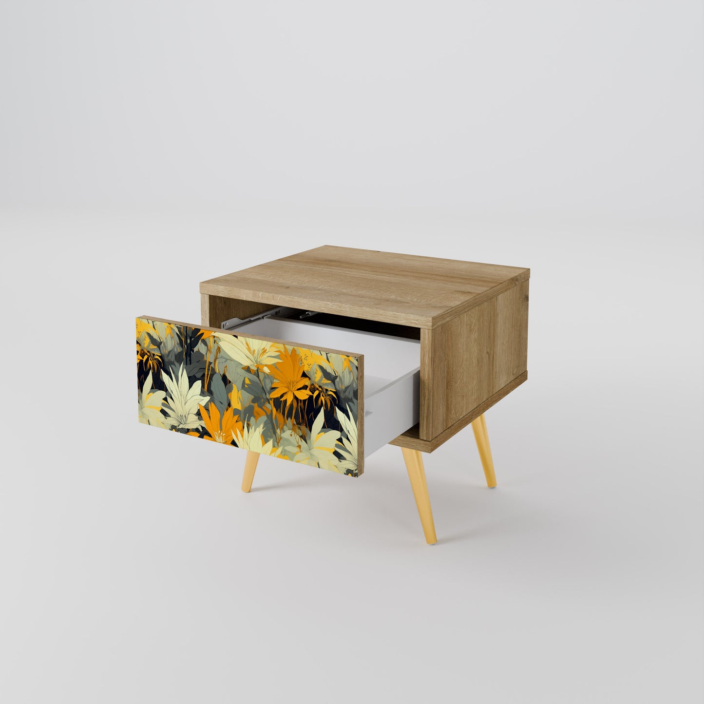 Comodino SUNKISSED LILY in effetto rovere