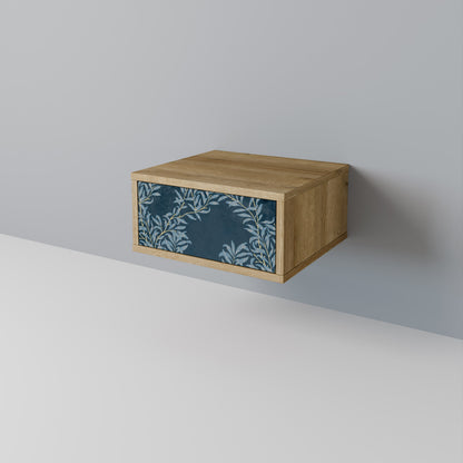 Comodino BLUE FOGLIE in effetto rovere