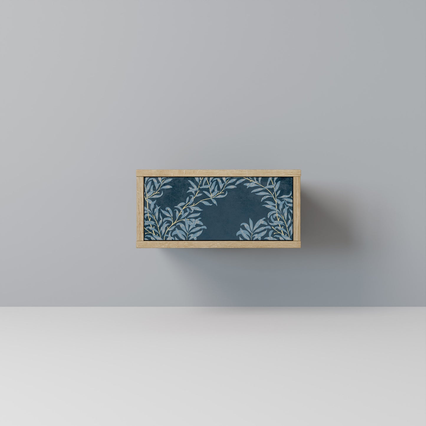 Comodino BLUE FOGLIE in effetto rovere