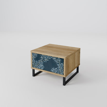 Comodino BLUE FOGLIE in effetto rovere