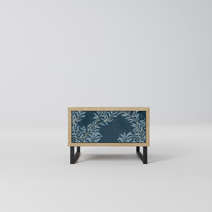 Comodino BLUE FOGLIE in effetto rovere