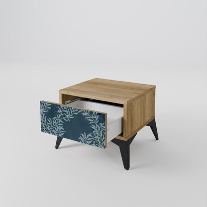 Comodino BLUE FOGLIE in effetto rovere