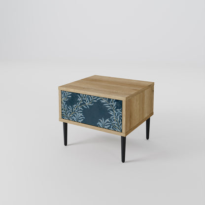 Comodino BLUE FOGLIE in effetto rovere