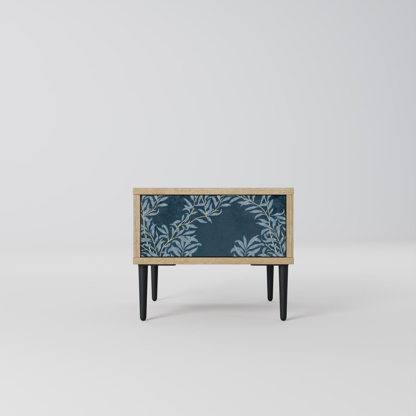Comodino BLUE FOGLIE in effetto rovere