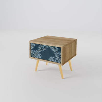 Comodino BLUE FOGLIE in effetto rovere
