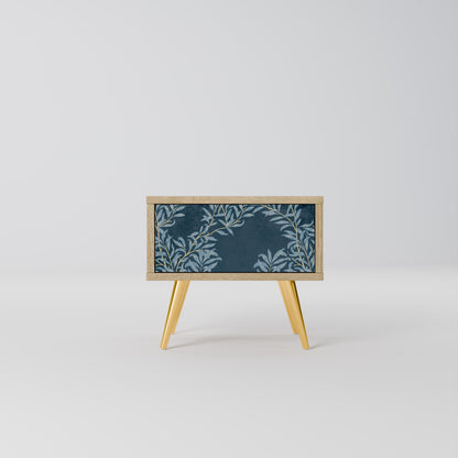 Comodino BLUE FOGLIE in effetto rovere