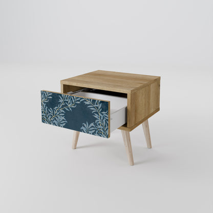 Comodino BLUE FOGLIE in effetto rovere