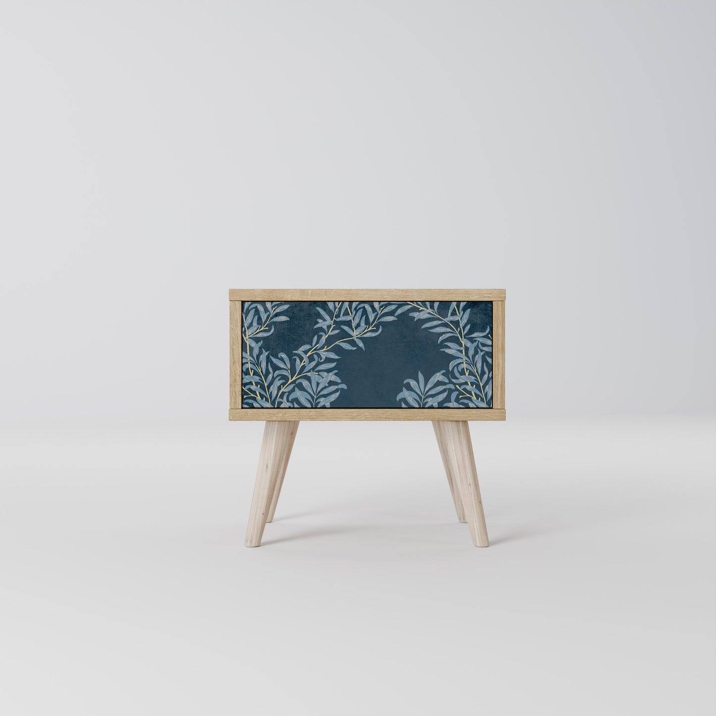 Comodino BLUE FOGLIE in effetto rovere
