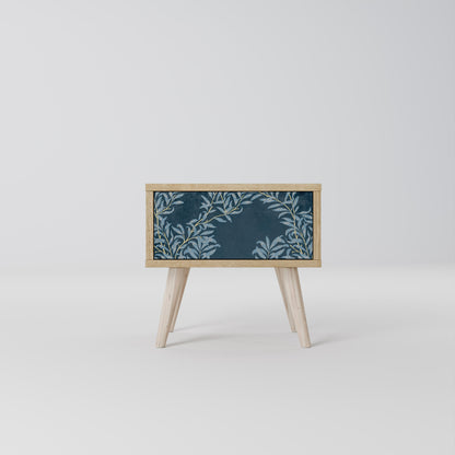 Comodino BLUE FOGLIE in effetto rovere
