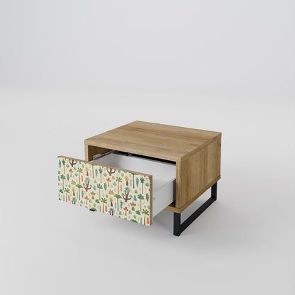 Comodino PALM SPRING in effetto rovere
