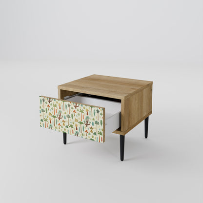 Comodino PALM SPRING in effetto rovere