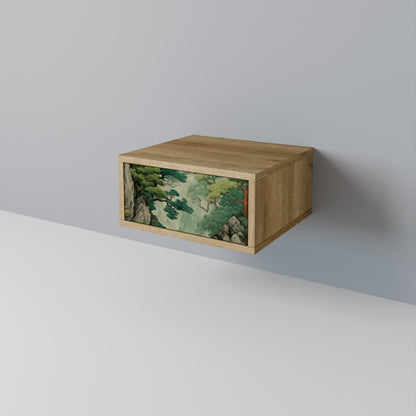 Comodino VERDURE ABYSS in effetto rovere