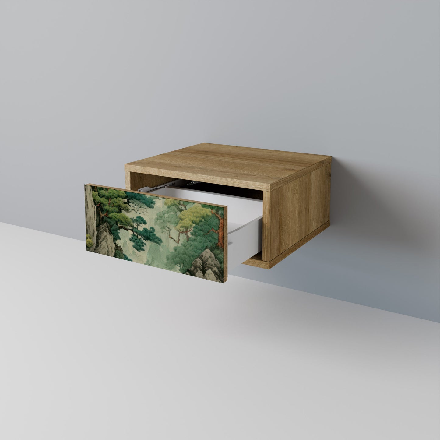 Comodino VERDURE ABYSS in effetto rovere