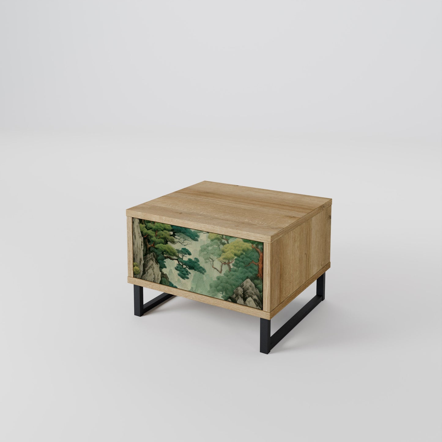 Comodino VERDURE ABYSS in effetto rovere