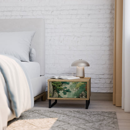 Comodino VERDURE ABYSS in effetto rovere