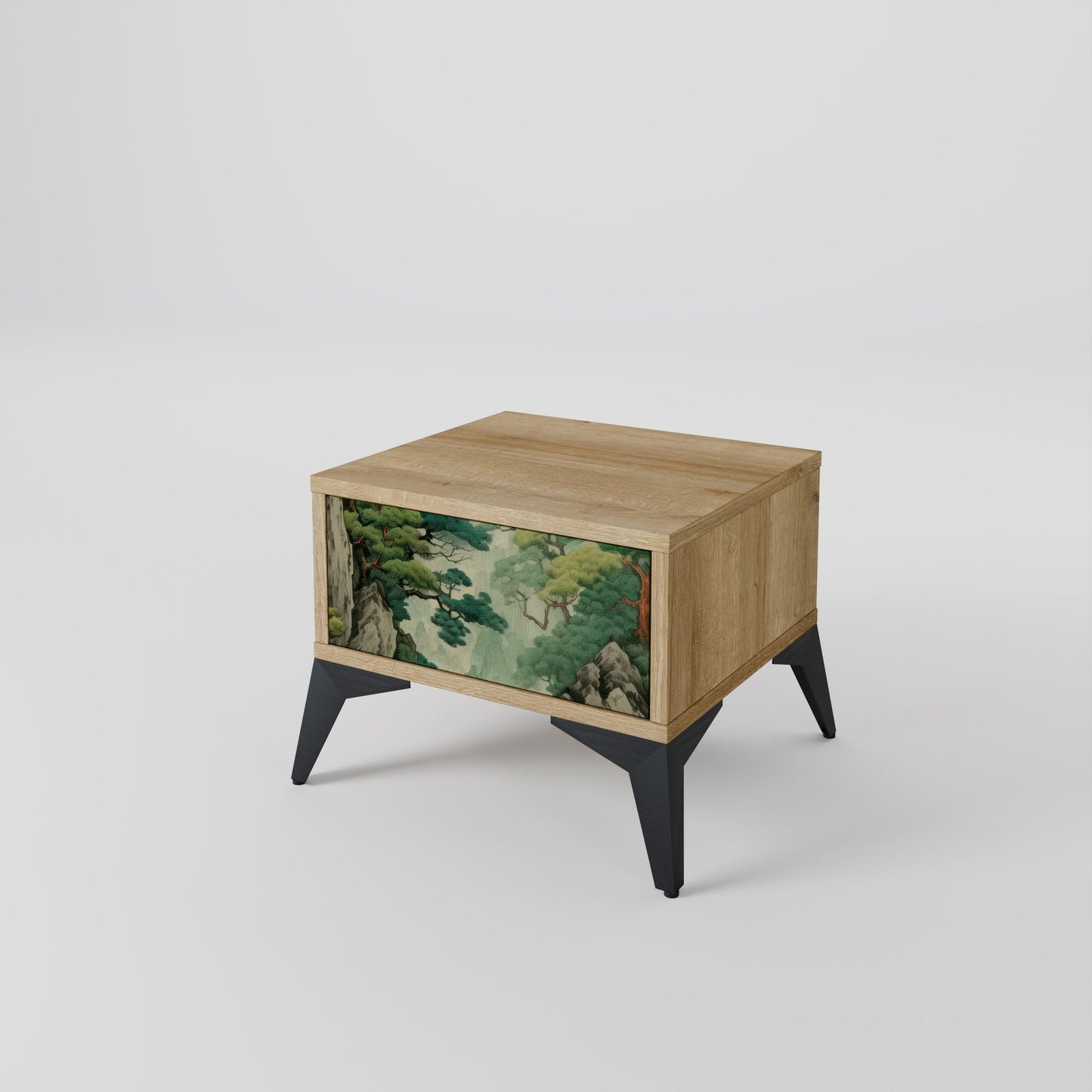 Comodino VERDURE ABYSS in effetto rovere