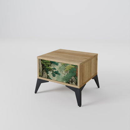 Comodino VERDURE ABYSS in effetto rovere