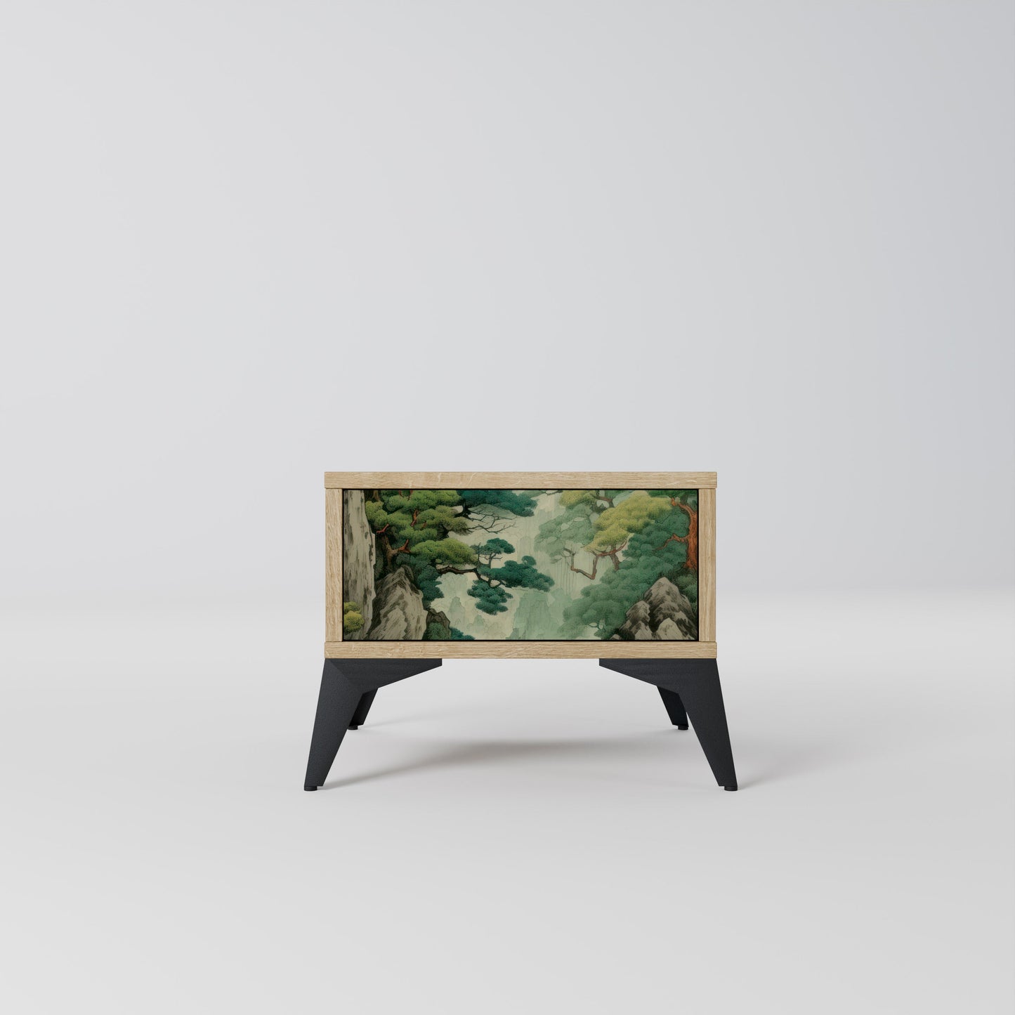 Comodino VERDURE ABYSS in effetto rovere