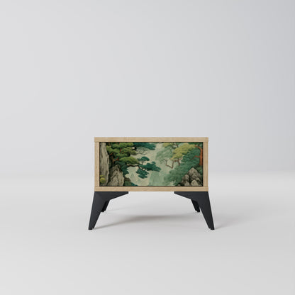 Comodino VERDURE ABYSS in effetto rovere