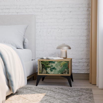 Comodino VERDURE ABYSS in effetto rovere