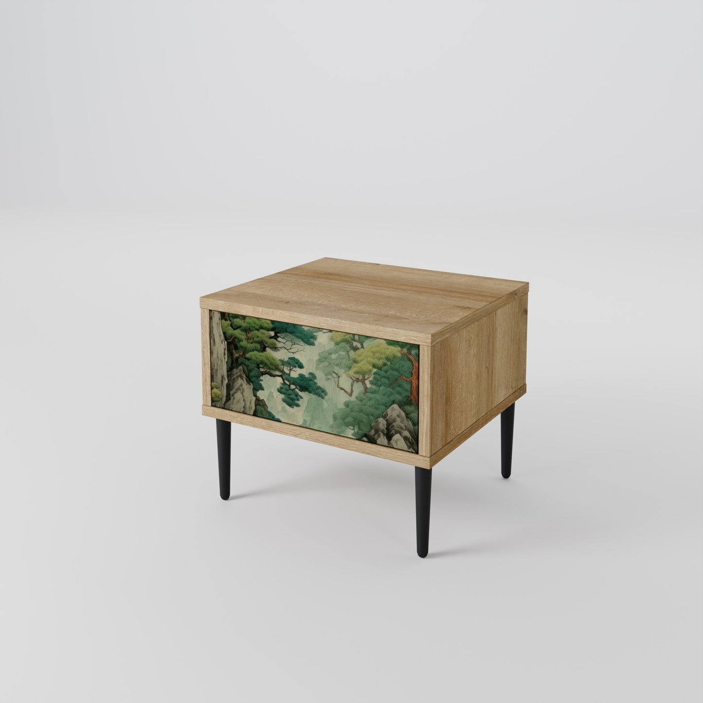 Comodino VERDURE ABYSS in effetto rovere