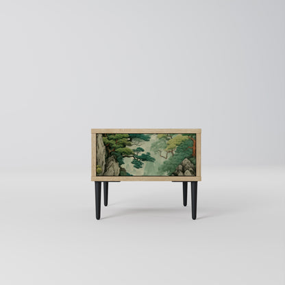 Comodino VERDURE ABYSS in effetto rovere