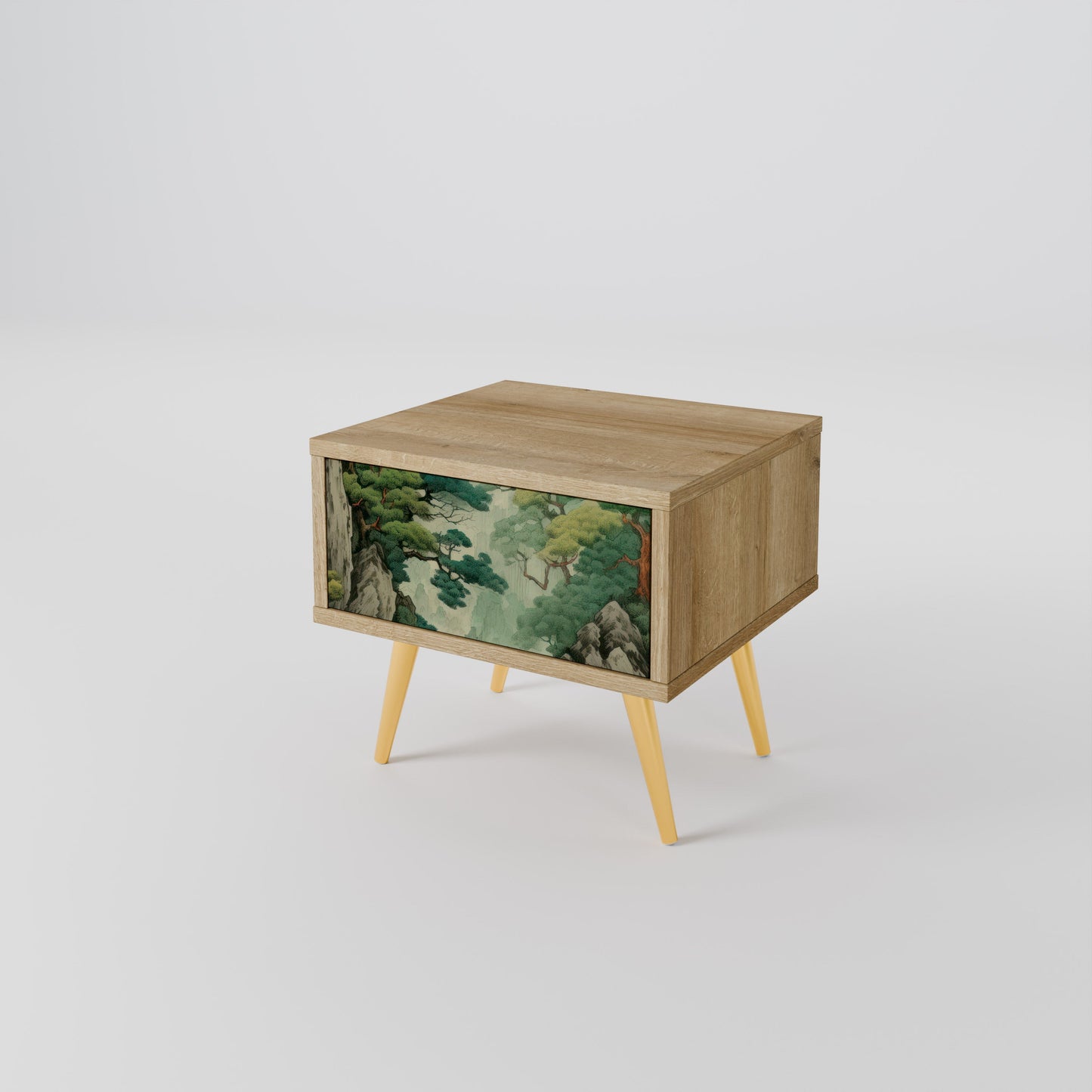 Comodino VERDURE ABYSS in effetto rovere