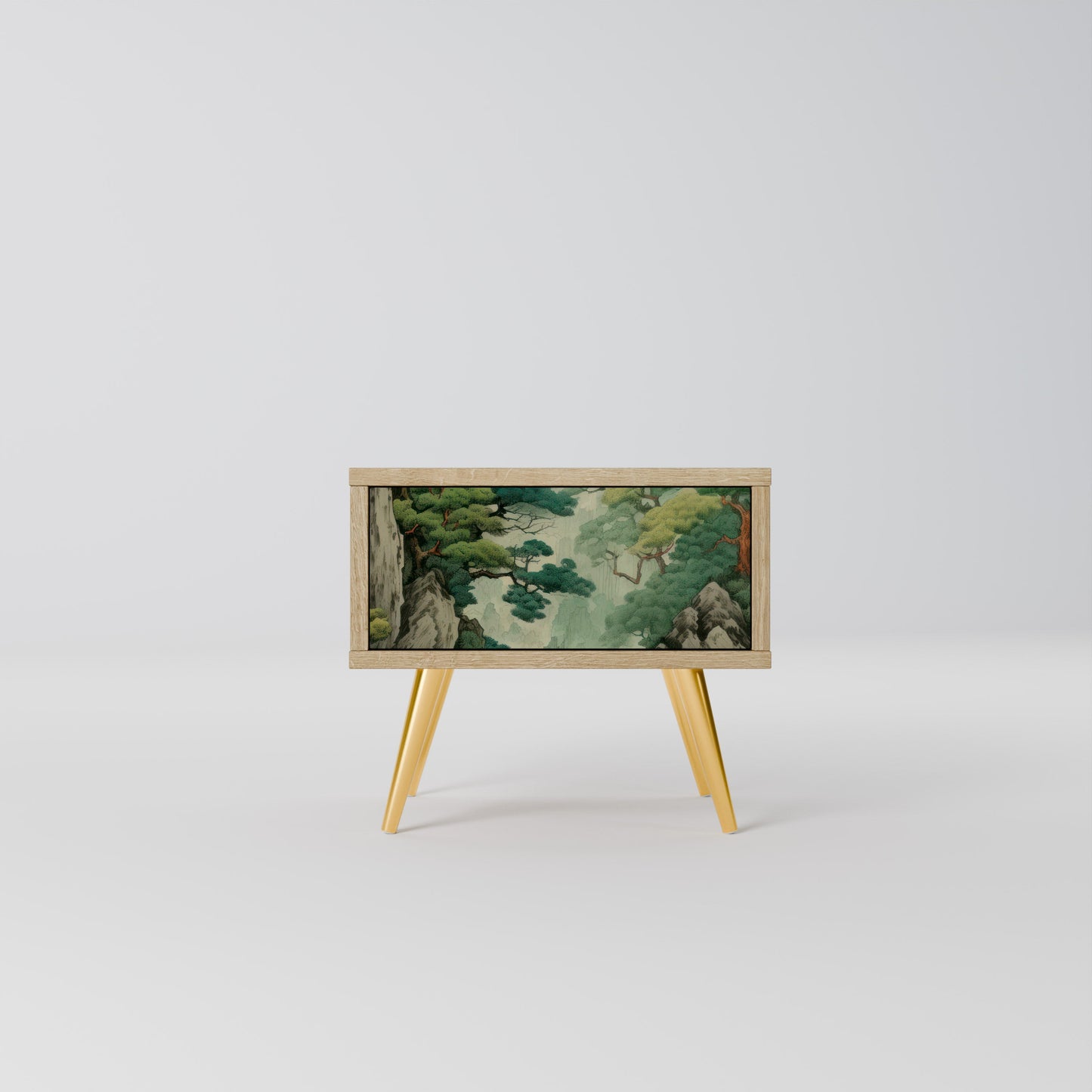 Comodino VERDURE ABYSS in effetto rovere