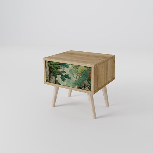 Comodino VERDURE ABYSS in effetto rovere