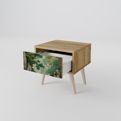 Comodino VERDURE ABYSS in effetto rovere