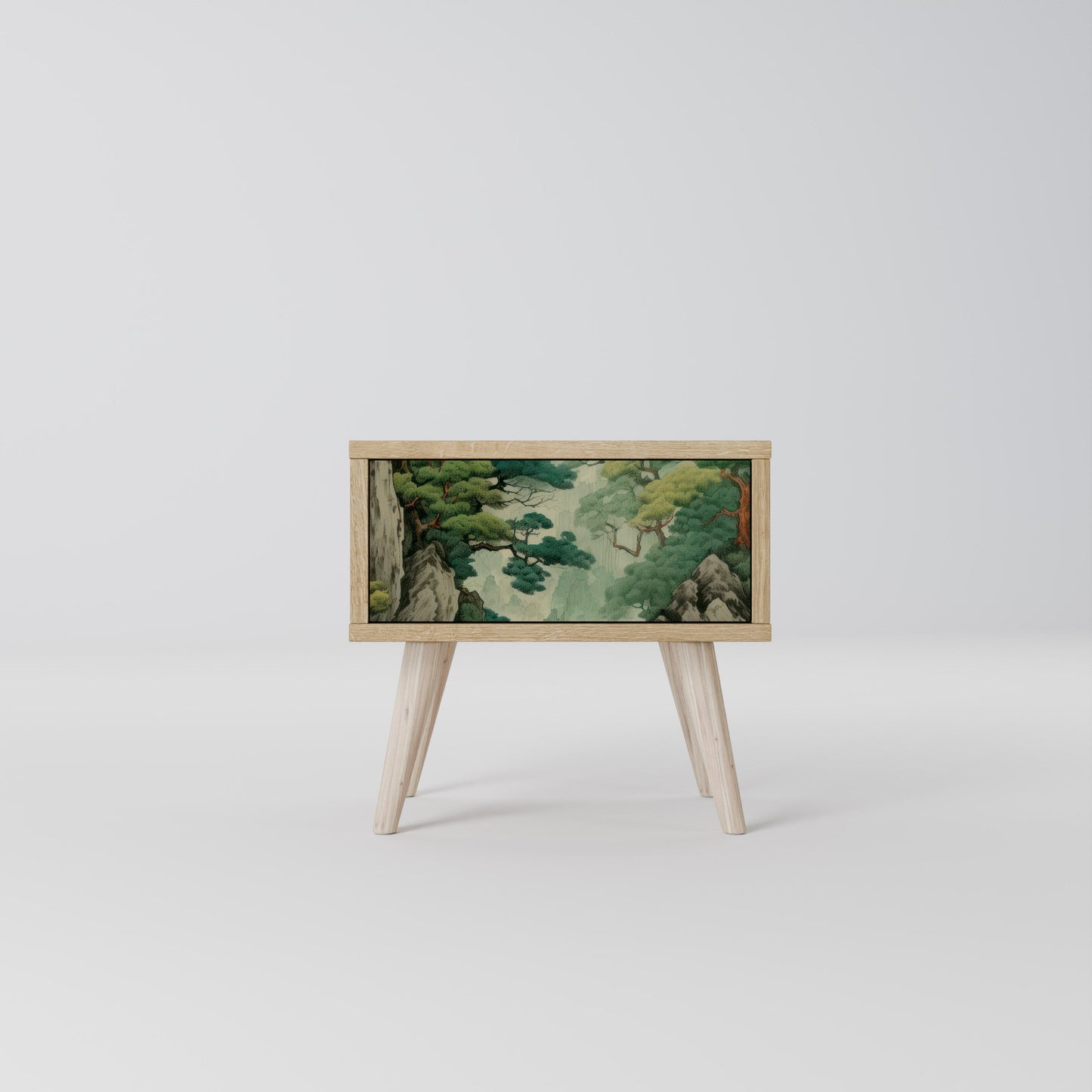 Comodino VERDURE ABYSS in effetto rovere