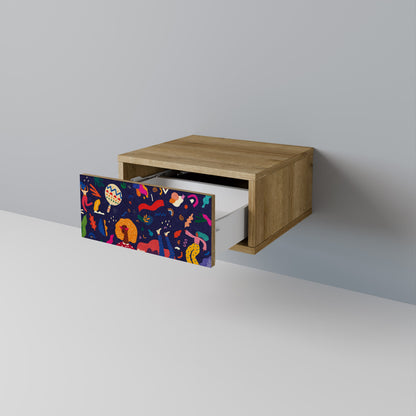 Comodino FESTIVE PLEASURES in effetto rovere