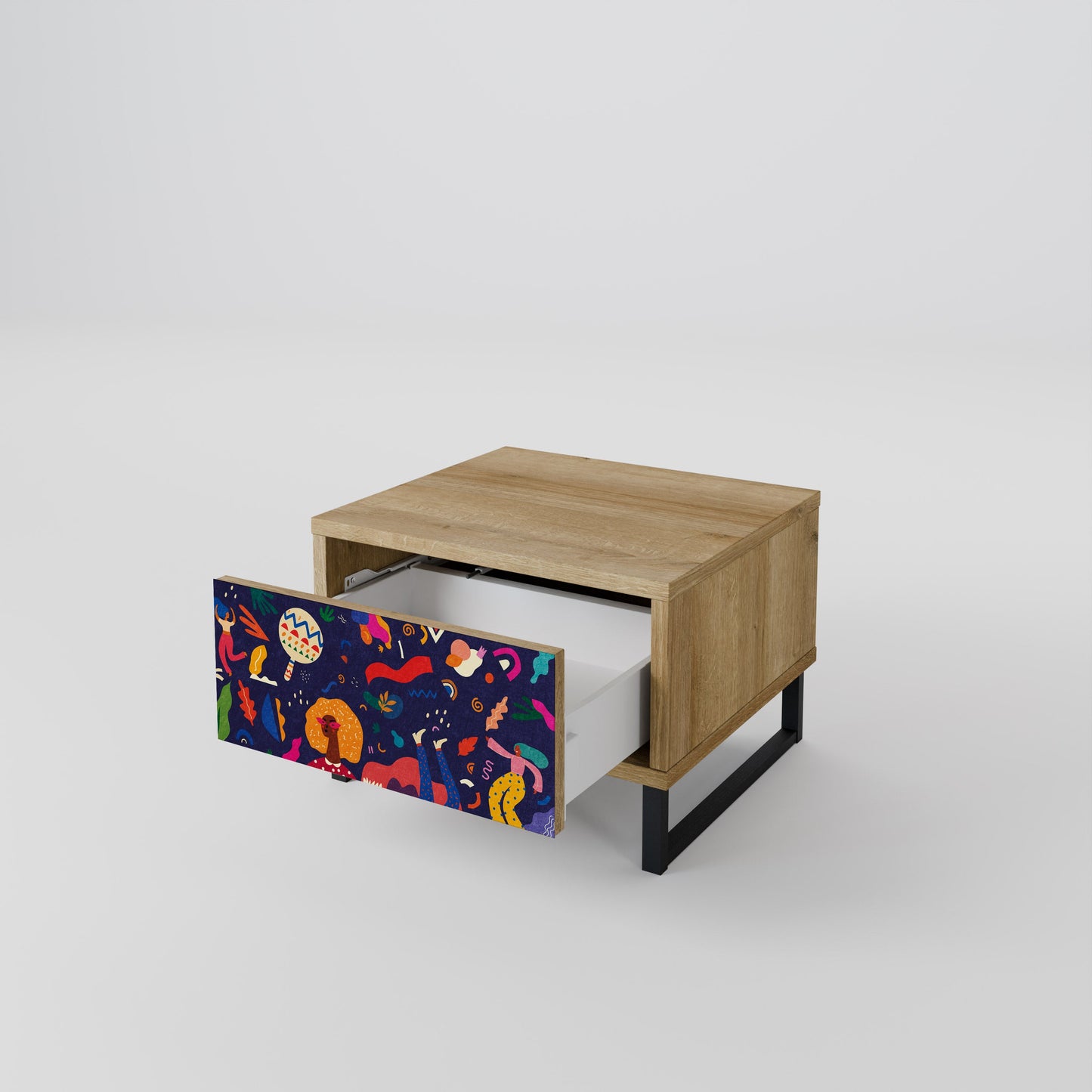 Comodino FESTIVE PLEASURES in effetto rovere