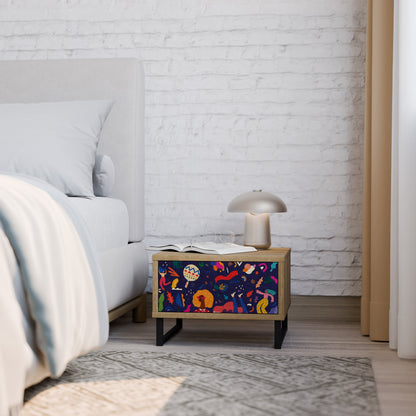 Comodino FESTIVE PLEASURES in effetto rovere