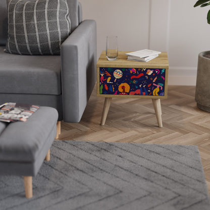 Comodino FESTIVE PLEASURES in effetto rovere