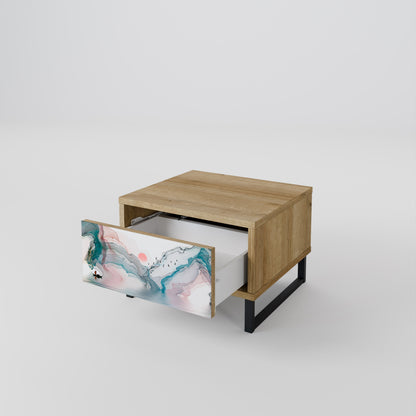 Comodino VELVET CROSSING in effetto rovere