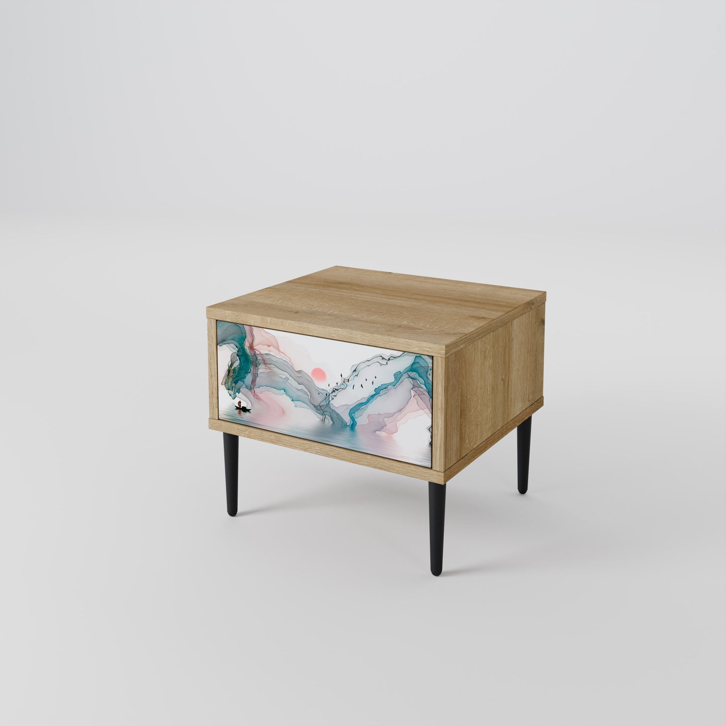 Comodino VELVET CROSSING in effetto rovere