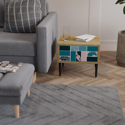COMBINAZIONE DI FORME Comodino in effetto rovere