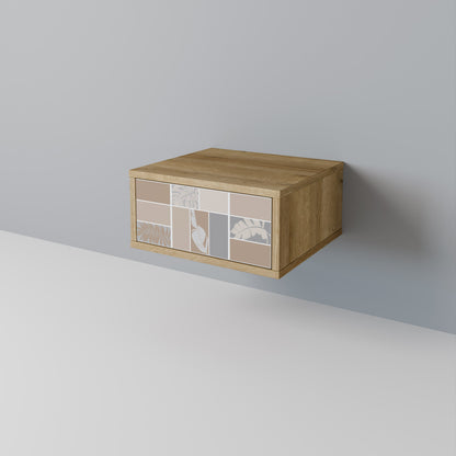TROPICAL SHAPES Nightstand in Oak Effect