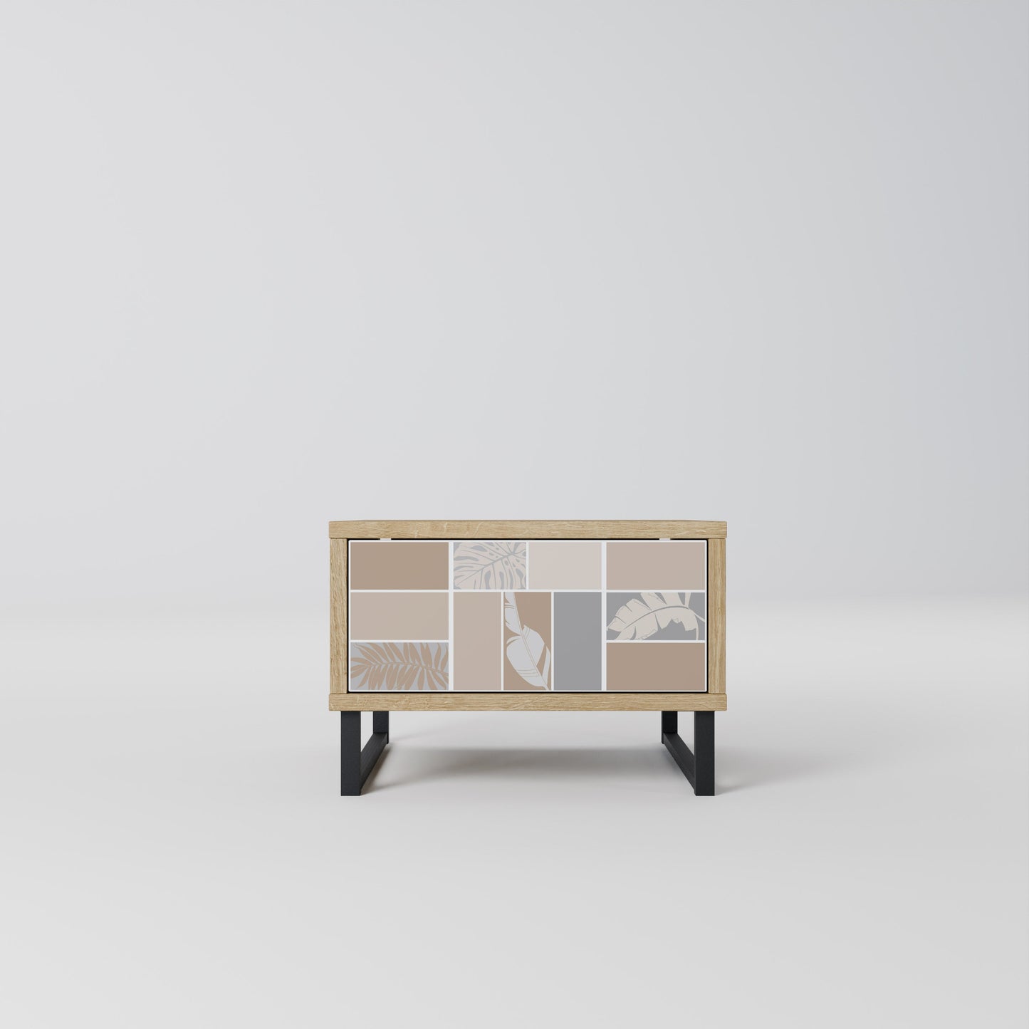 TROPICAL SHAPES Nightstand in Oak Effect