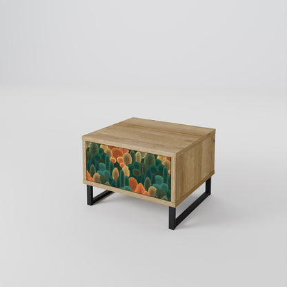 AUTUMN KALEIDOSCOPE Nightstand in Oak Effect