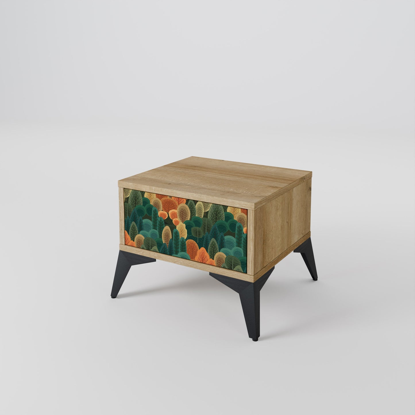 AUTUMN KALEIDOSCOPE Nightstand in Oak Effect