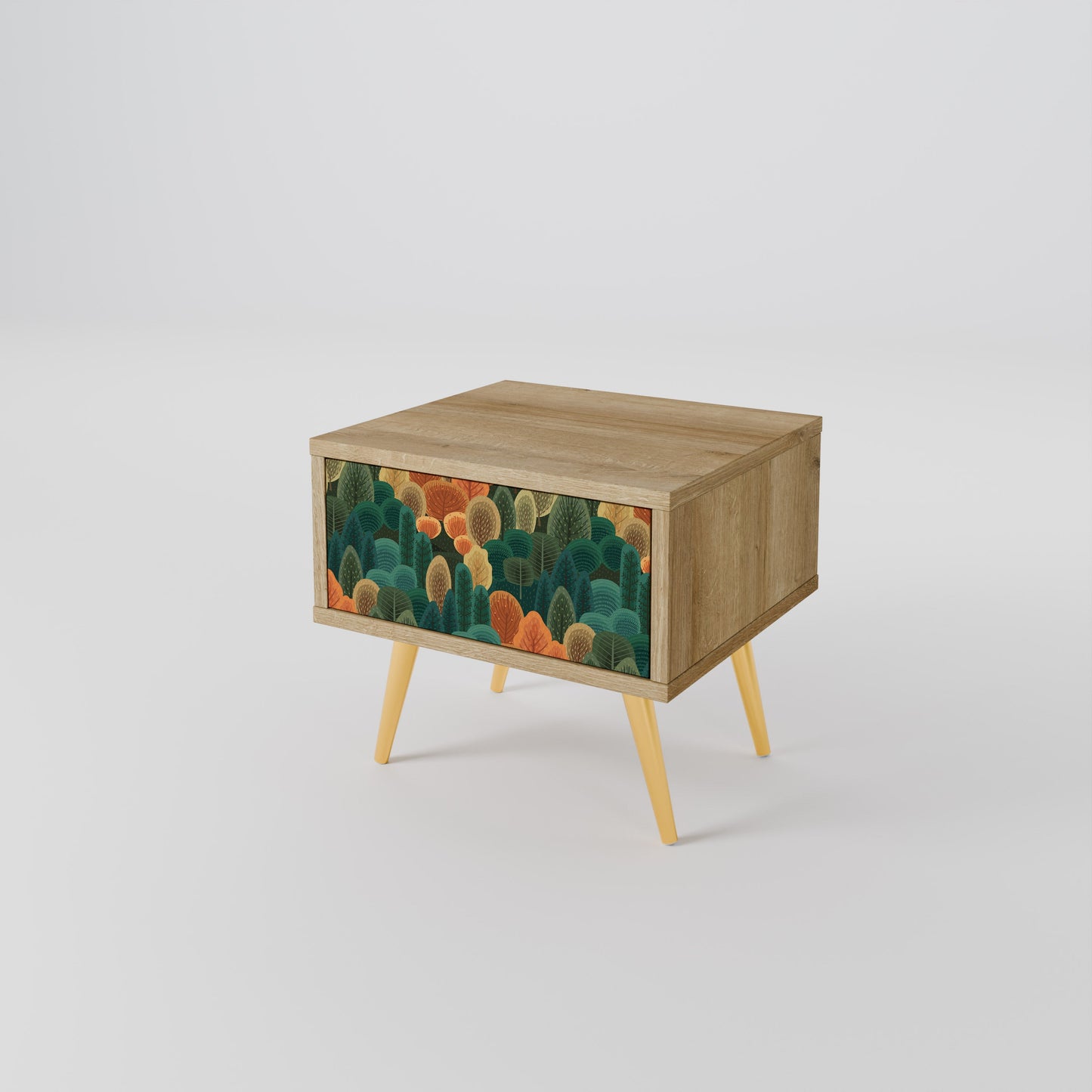 AUTUMN KALEIDOSCOPE Nightstand in Oak Effect