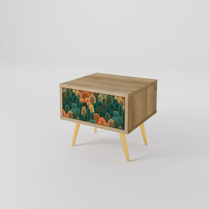 AUTUMN KALEIDOSCOPE Nightstand in Oak Effect